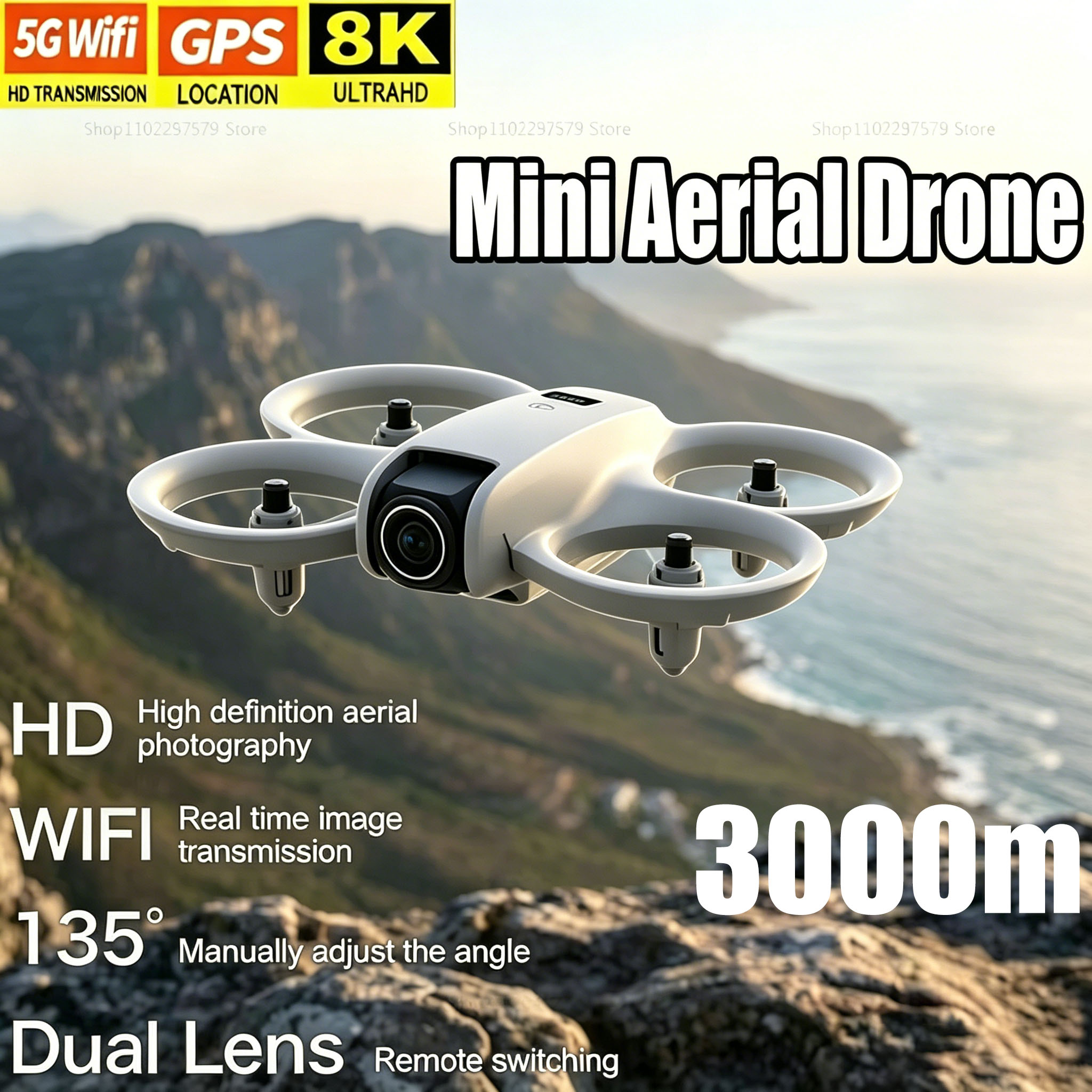 Drone Kit Tricopter - Mini Drone met 8K HD Camera