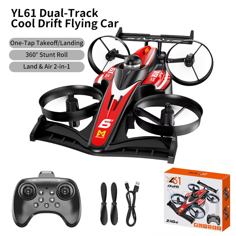 Drone Kit Tricopter - 2026 Upgrade YL61 Dual-Use RC Vliegende