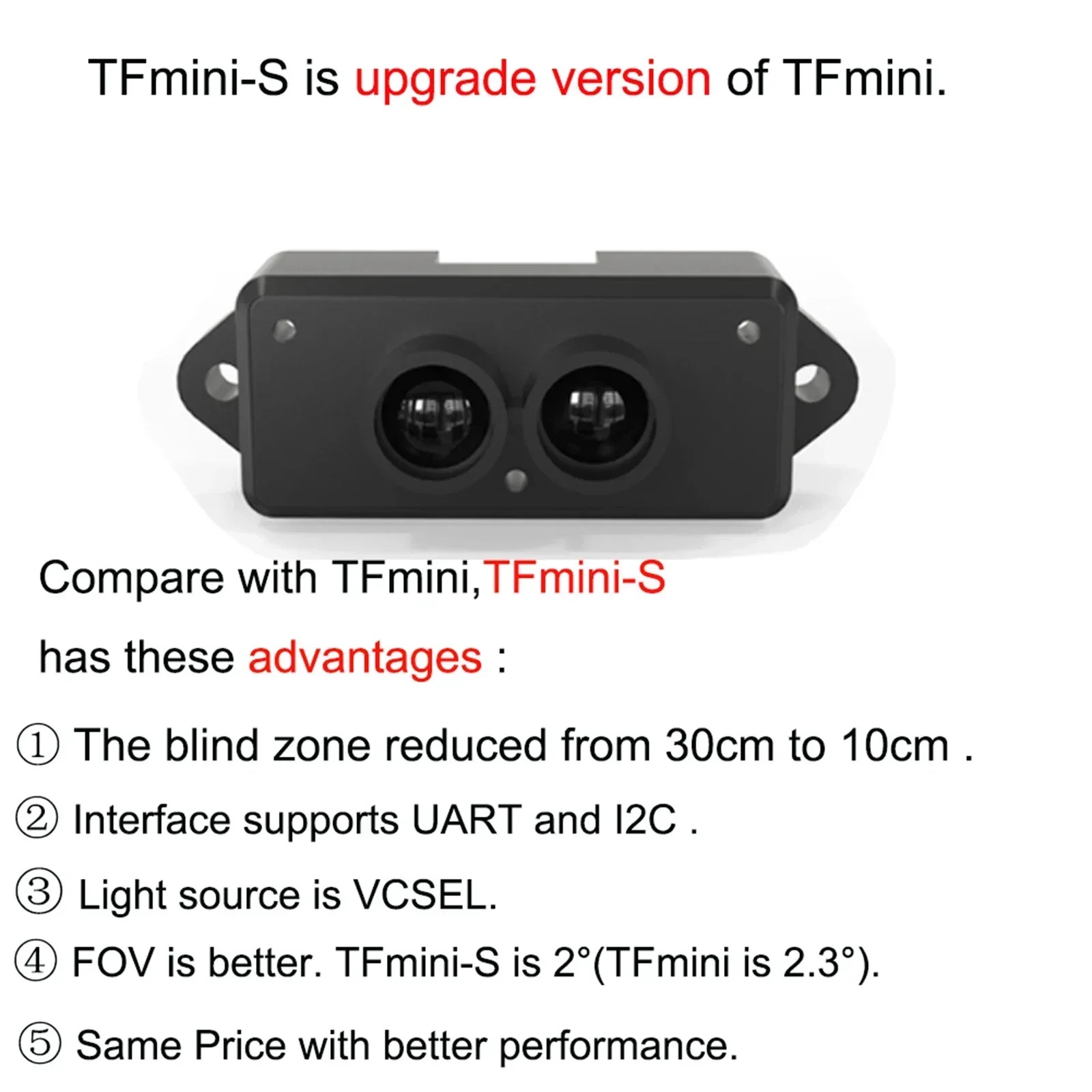 TFmini-S Benewake Micro LiDAR- - Drone Kit Hexacopter recensie en prijs